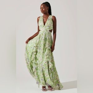 Only worn once! Green gown